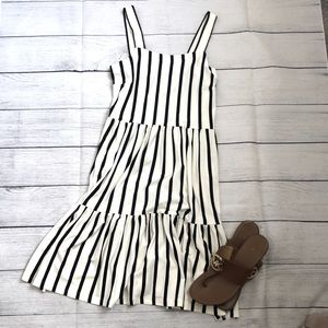 Loft Striped tiered dress